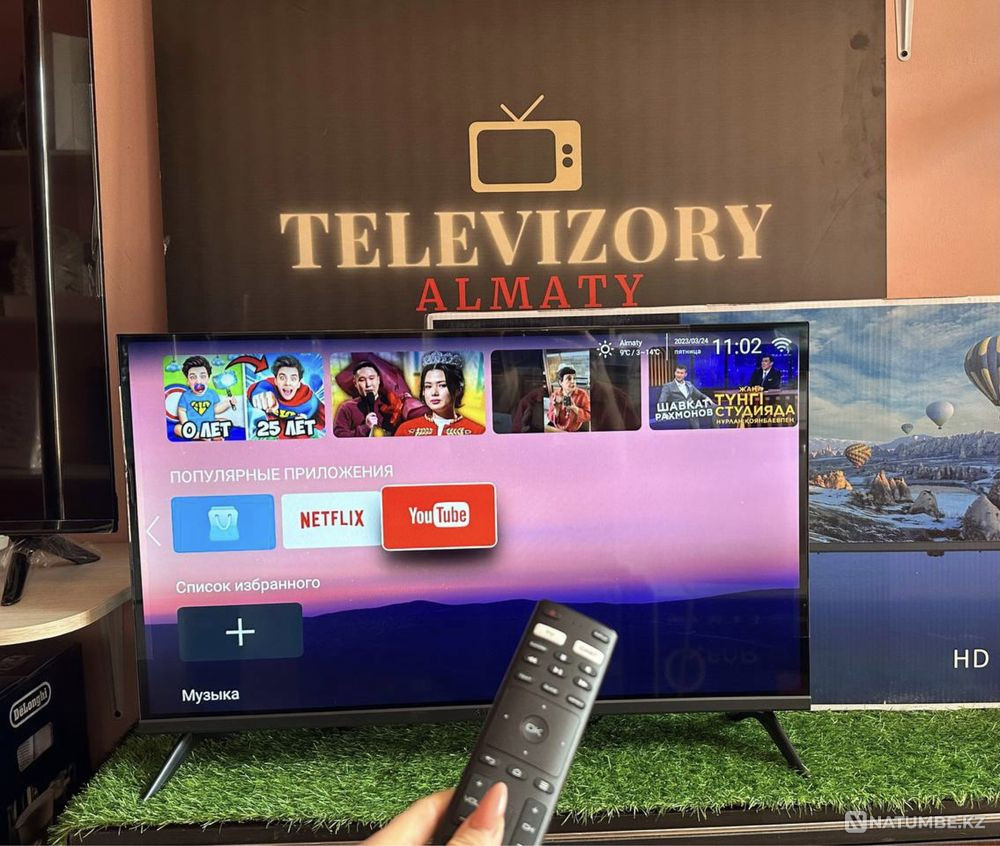 Новый телевизор 109 см СмартТВ голосовое управления отау тв тонкой Макинск - изображение 1