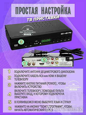 Otau TV digital set-top box for new television 28 channels in digital Shchuchinsk - photo 3