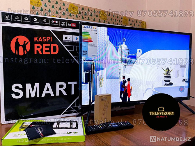 Телевизор Новый запечатанный с гарантией Samsung с интернетом Актобе - изображение 1