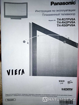 Panasonic VIERA плазмасы; 107 см диагональ  Темір - изображение 2