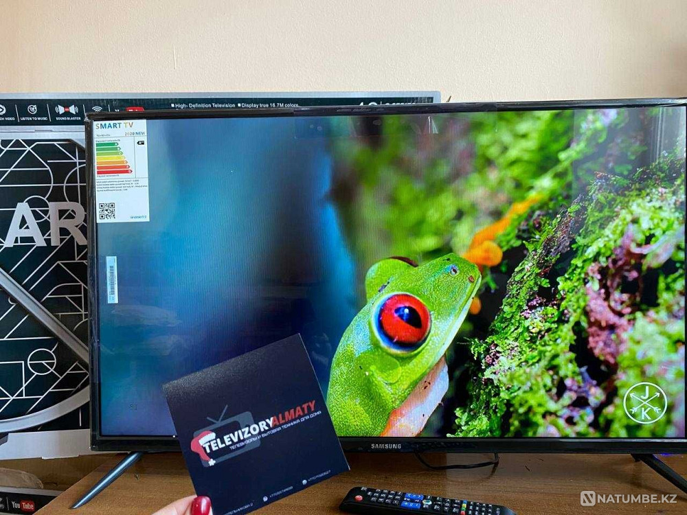 Телевизор новый запечатанный с интернетом Wifi с гарантией 102см Каскелен - изображение 2