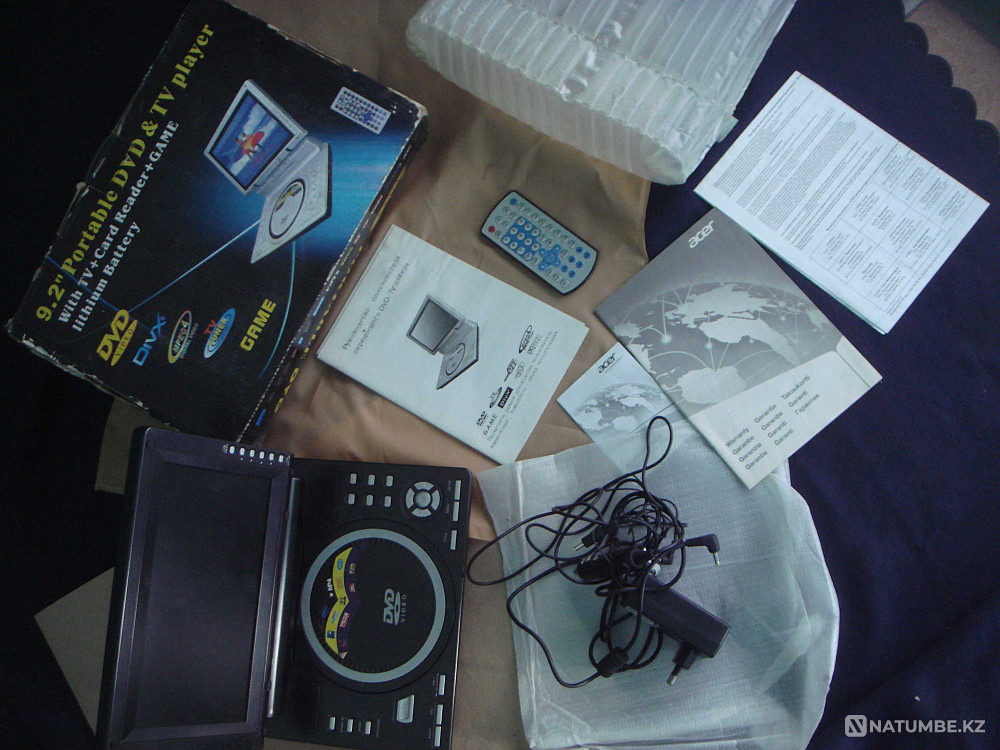 Branded with remote control Portable DVD player and TV player in a box Almaty - photo 1