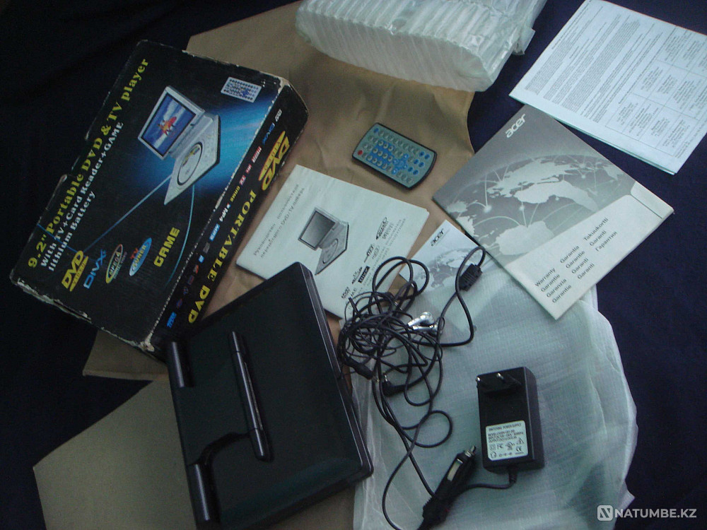 Branded with remote control Portable DVD player and TV player in a box Almaty - photo 4