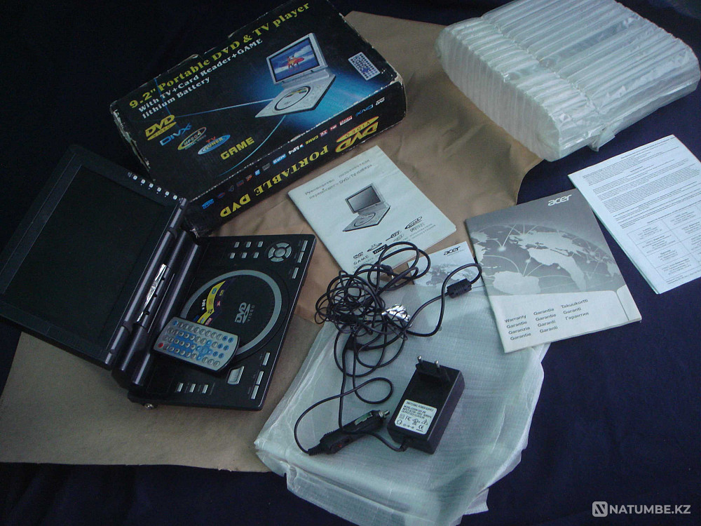 Branded with remote control Portable DVD player and TV player in a box Almaty - photo 6