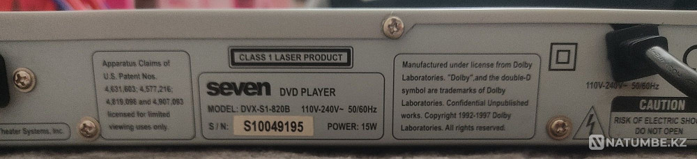 Dvd player seven model Dvxs1820b Алматы - изображение 3