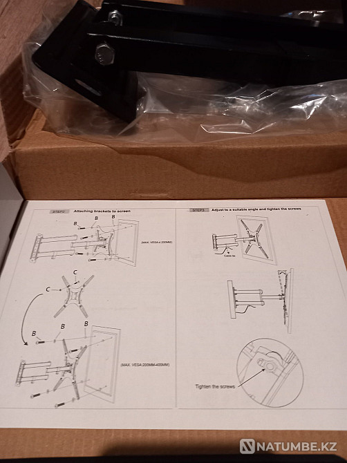TV mount with diagonal 32-50; monitor and advertising wear Almaty - photo 3