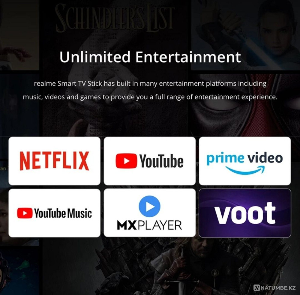 Лучшая TV-приставка 2022г Realme 4K Smart Google TV Stick Алматы - изображение 3