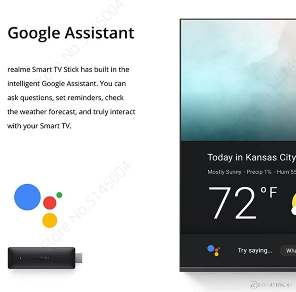 Лучшая TV-приставка 2022г Realme 4K Smart Google TV Stick Алматы - изображение 4