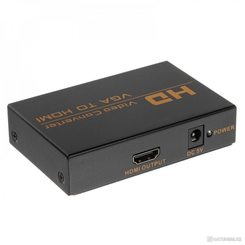 Конвертер видеосигнала с VGA + звук (R/L) наHDMI; HWH-2058 Алматы - изображение 3