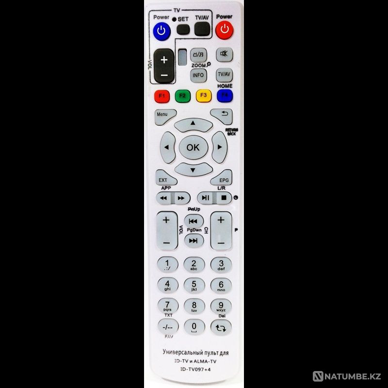 Universal remote control for ID-TV and Alma-TV; model ID-TV097+8 Almaty - photo 2