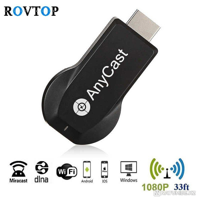 Anycast M9 plus беспроводной HDMI-WiFi адаптер MiraScreen/Miracast Алматы - изображение 2