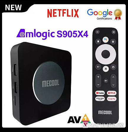 Android TV Box Mecool KM2 Plus (S905X4) + Air mouse G10S BTS remote control Almaty - photo 1