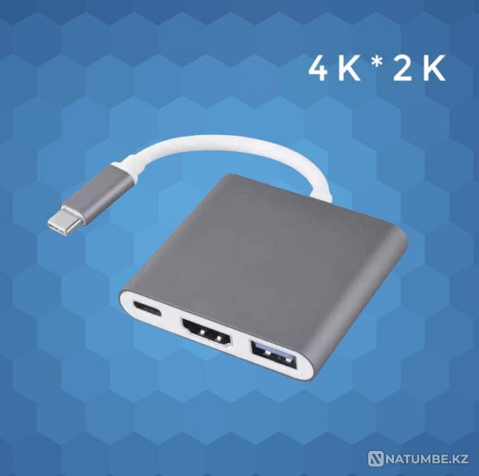 Hub Type-c Thunderbolt 3 HDMi USB 3.0 macbook ipad Алматы - изображение 2