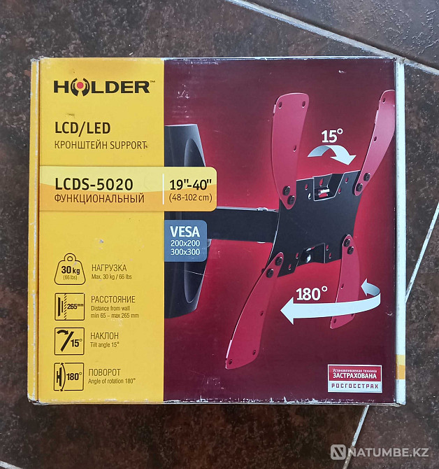 Bracket for TV 19-40 inches (48-102 cm). New. Selling. Almaty - photo 1