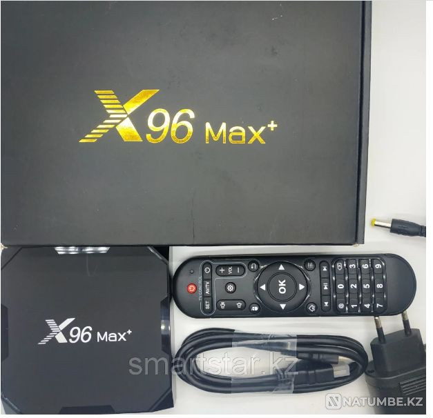 Smart TV қорабы X96 Max плюс 4/32 ГБ! Кез келген теледидарға арналған теледидар қорабы  Алматы - изображение 2