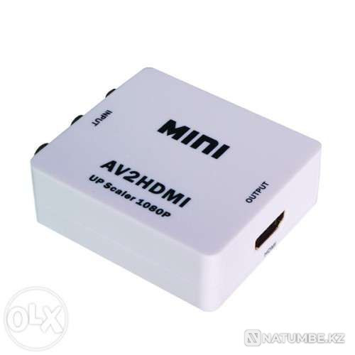 Adapter converter from HDMI to RCA (tulips; bells) In Almaty Almaty - photo 2