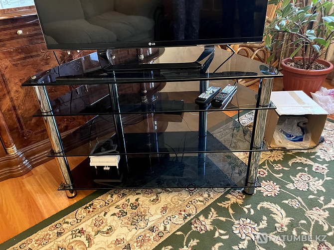 TV Stand; glass; black-silver Almaty - photo 1