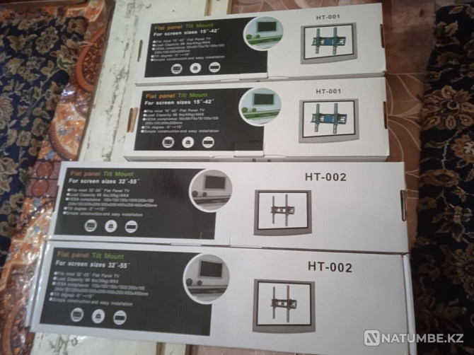 Кронштейны крепления для телевизоров HT-001 и HT-002 новые в упаковке Алматы - изображение 1