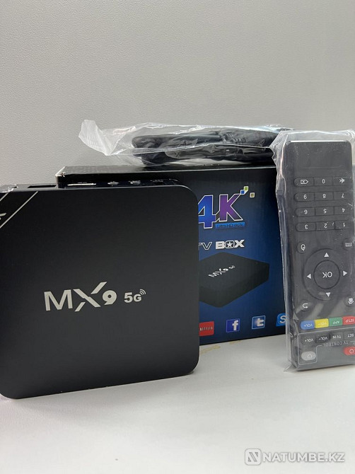 Смарт приставка; TV Box MX9 5G Алматы - изображение 5