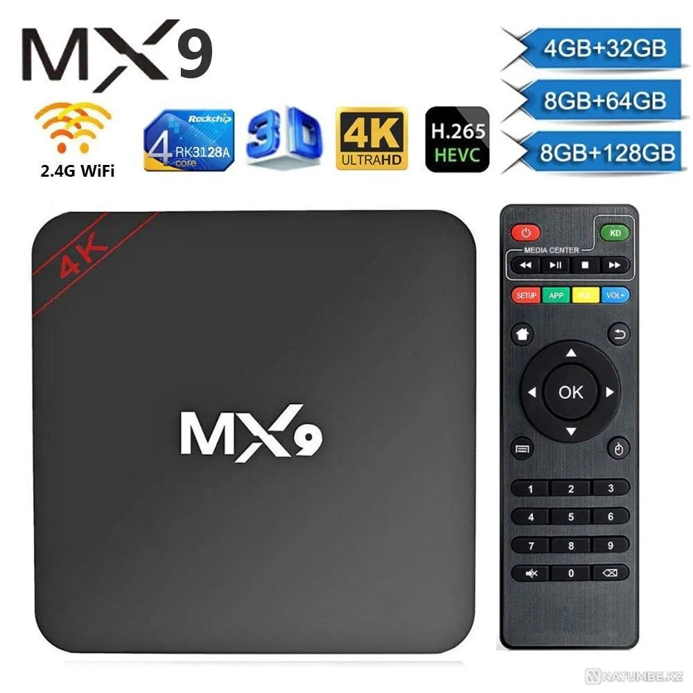 Смарт приставка; TV Box MX9 5G Алматы - изображение 3