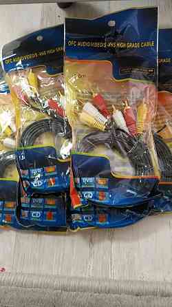Кабель HDMI; AV. 3 RCA кабель. Приставка; телевизор;саундбар.караоке. Алматы