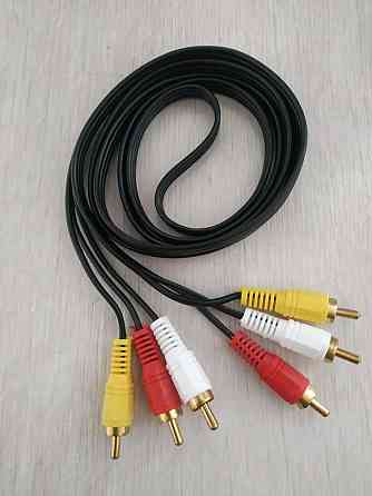 Кабель HDMI; AV. 3 RCA кабель. Приставка; телевизор;саундбар.караоке. Алматы