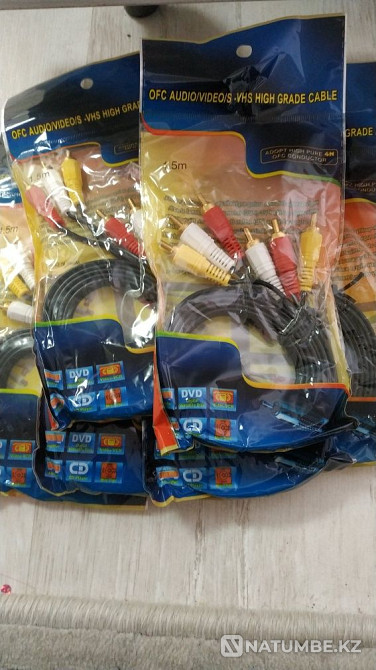 HDMI cable; AV. 3 RCA cable. Console; TV;soundbar.karaoke. Almaty - photo 6