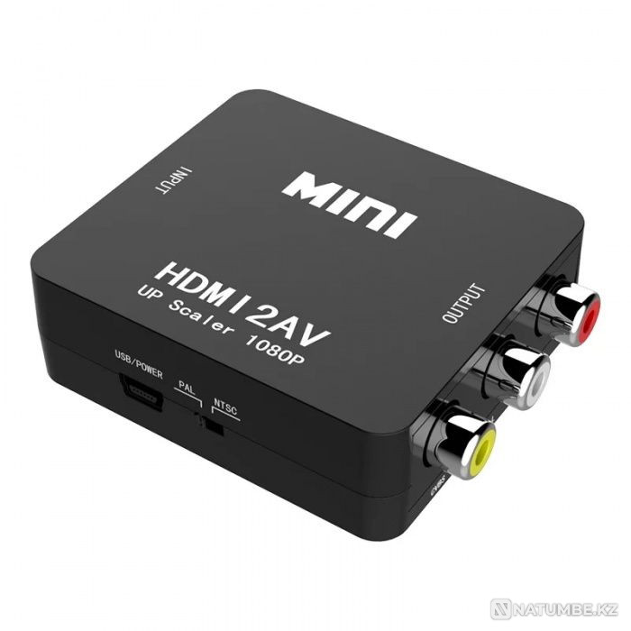 Переходник/конвертер hdmi на тюльпан;колокольчик; av; rca Алматы - изображение 1