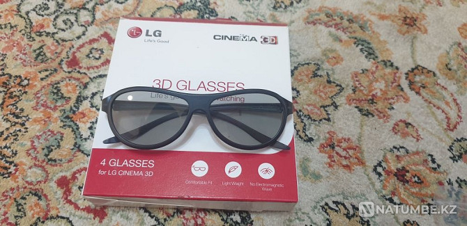 3D очки от телевизора LG; 4 пары Алматы - изображение 1