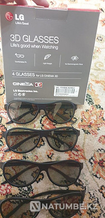3D очки от телевизора LG; 4 пары Алматы - изображение 3