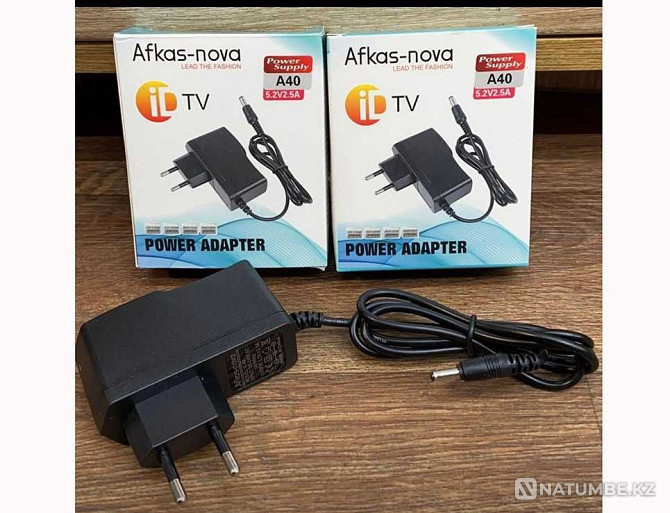 Power adapter Адаптер на приставку id-tv для телевизора блок питания Алматы - изображение 1
