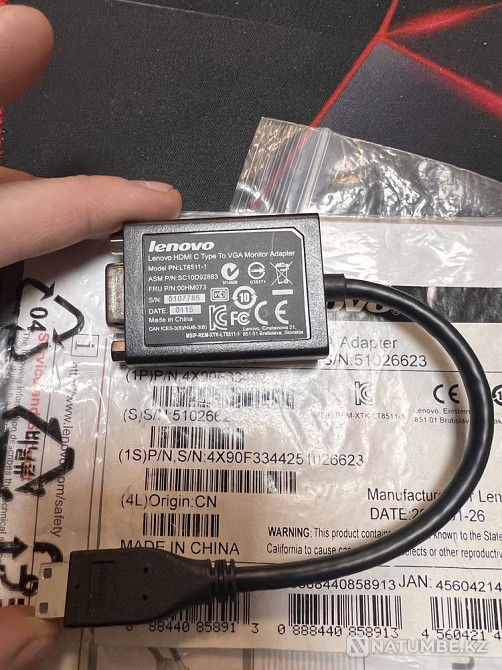 Переходники Конвертеры Hdmi-Vga и MiniHdmi-VGA Оригинал HP; Lenovo; Алматы - изображение 5