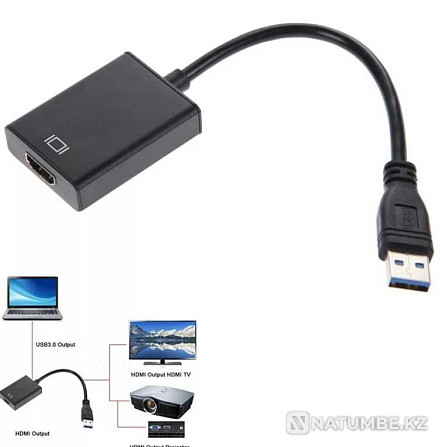 USB - HDMI кабелі  Алматы - изображение 1