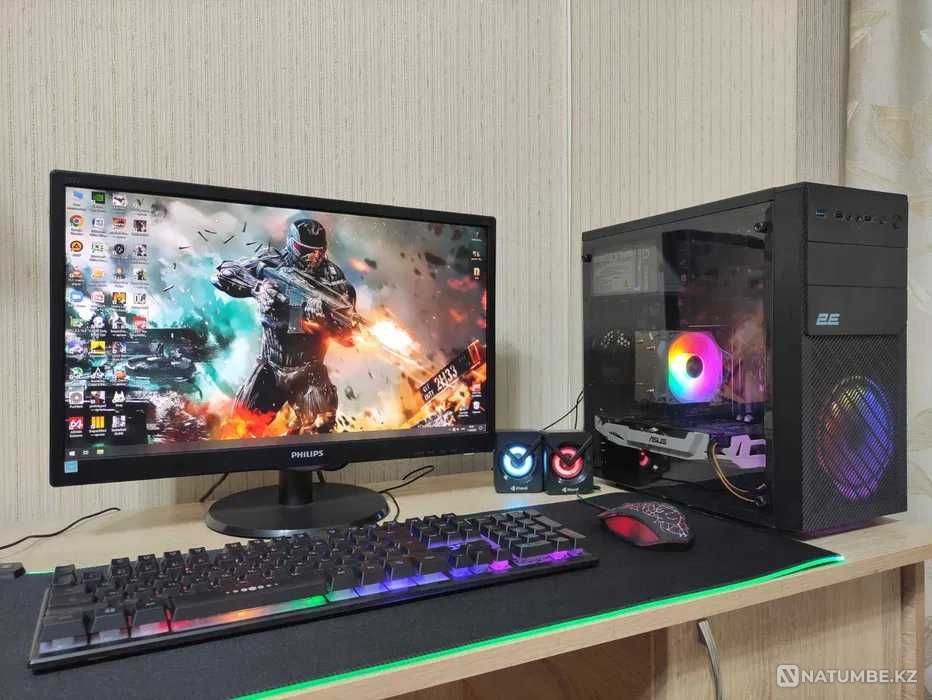 Игровой компьютер Core i5/8GB/SSD/GTX 1060 + 22-дюймовый монитор Алматы - изображение 1