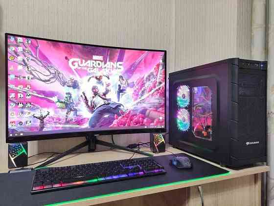 Продам игровой компьютер Core i5/16GB/RX580 8GB + 32 дюймовый монитор Алматы
