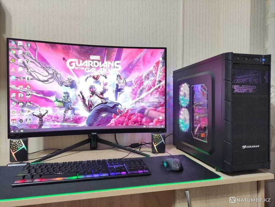 Продам игровой компьютер Core i5/16GB/RX580 8GB + 32 дюймовый монитор Алматы - изображение 2