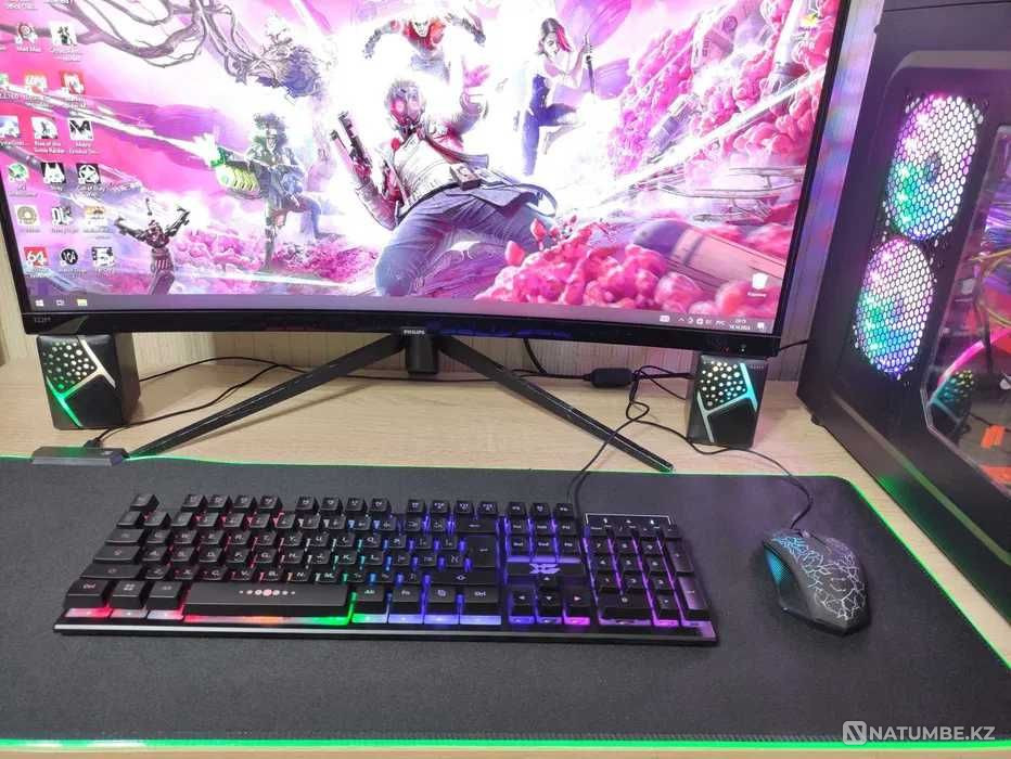 Продам игровой компьютер Core i5/16GB/RX580 8GB + 32 дюймовый монитор Алматы - изображение 3