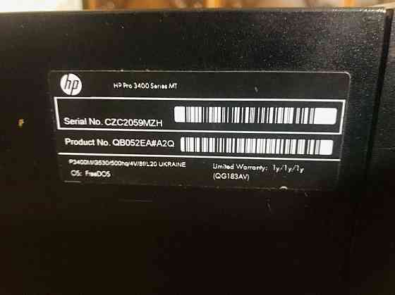 Компьютер Hp Pro 3400 Алматы