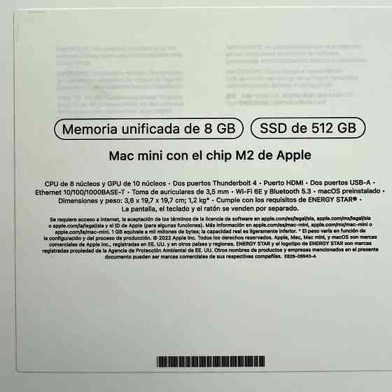 Mоноблок Арplе Mас Мini m2/8/512gb SSD; новый. Almaty