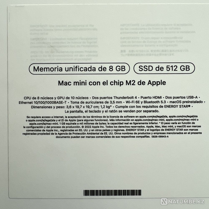 Monoblock Apple Mac Mini m2/8/512gb SSD; new. Almaty - photo 2