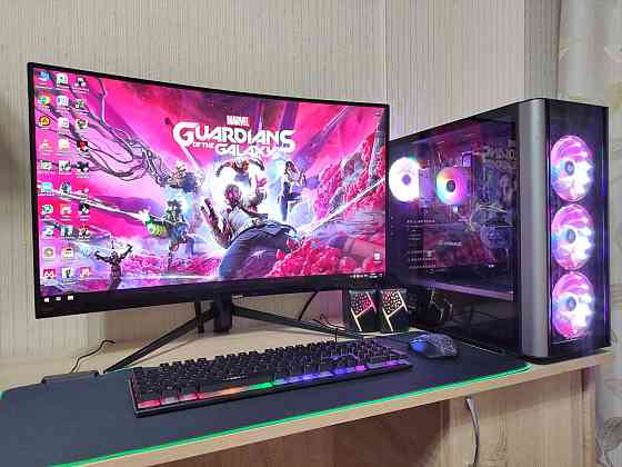 Игровой компьютер Core i7/16GB/SSD/GTX 1070Ti + Изогнутый 32-дюймовый Almaty