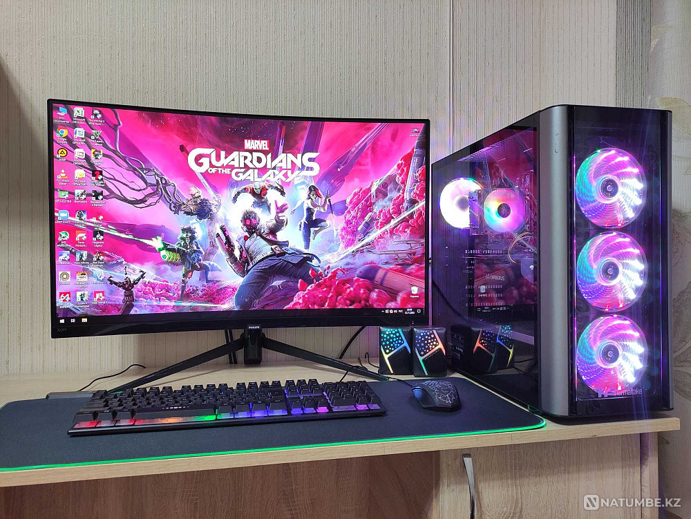 Игровой компьютер Core i7/16GB/SSD/GTX 1070Ti + Изогнутый 32-дюймовый Алматы - изображение 2