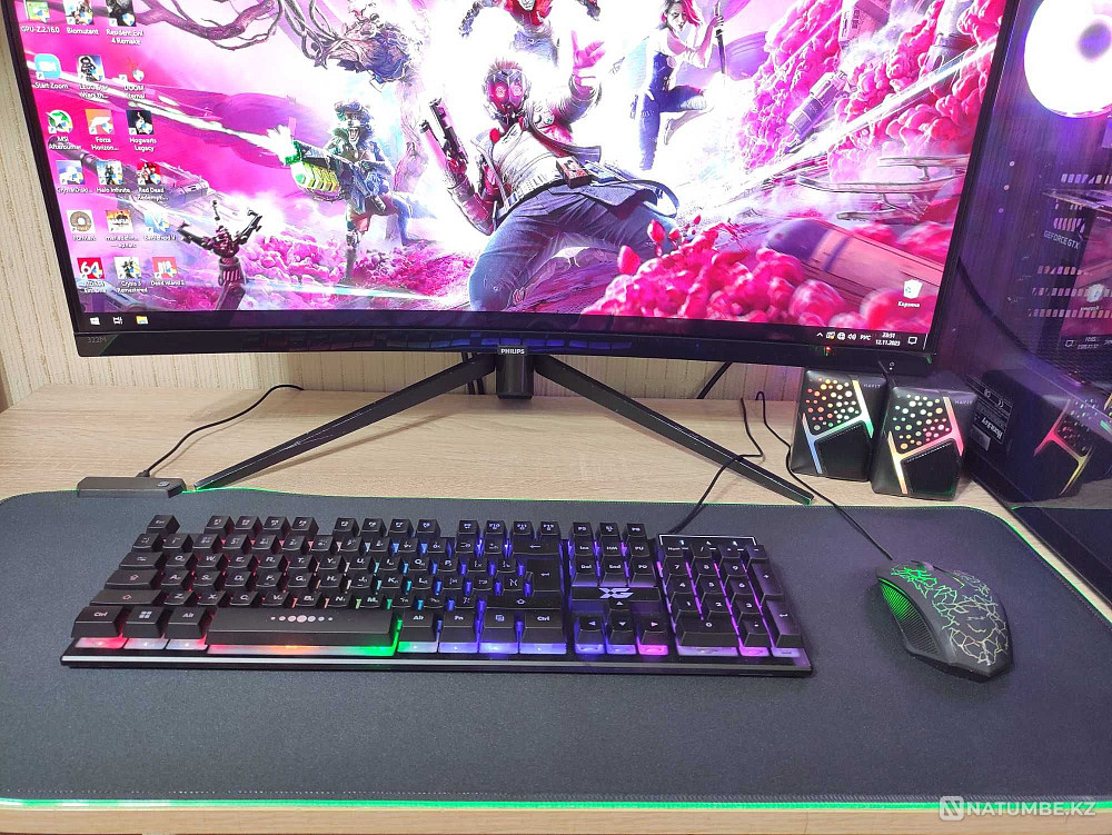 Игровой компьютер Core i7/16GB/SSD/GTX 1070Ti + Изогнутый 32-дюймовый Алматы - изображение 3