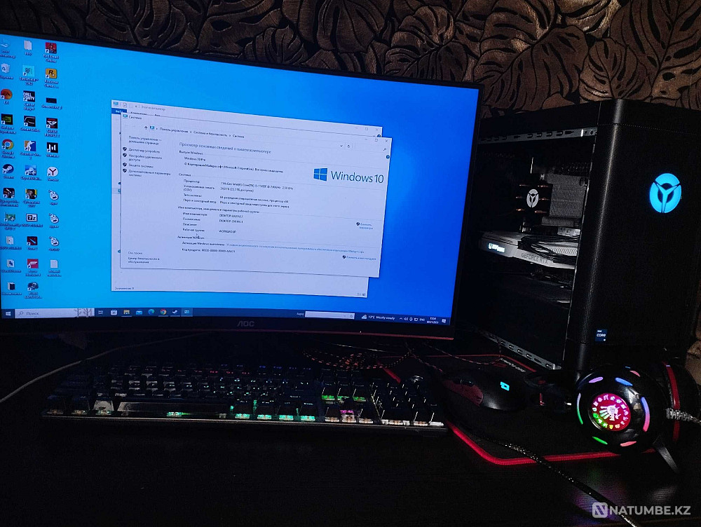 игровой Компьютер с монитором RTX 3060TI CORE I5 11400F Алматы - изображение 5