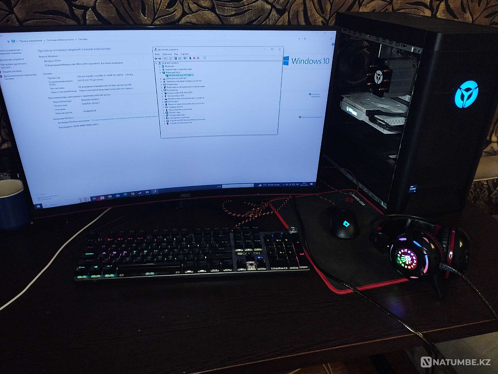 игровой Компьютер с монитором RTX 3060TI CORE I5 11400F Алматы - изображение 1