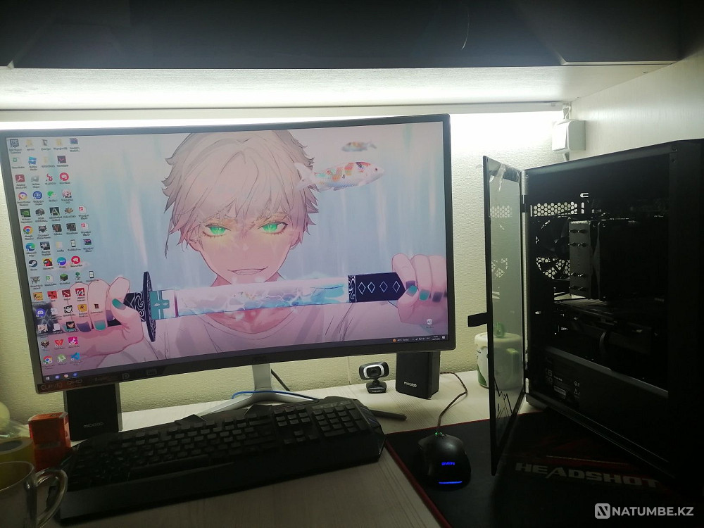 6650xt(=3060ti)+r5 5600(=i5 12400f)+m2 1tb+2*8gb игровой компьютер Алматы - изображение 4