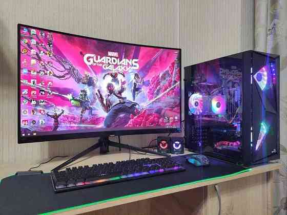 Игровой компьютер Core i7/32GB/SSD/GTX 1070 8GB+32 дюйм 144 Гц монитор Almaty