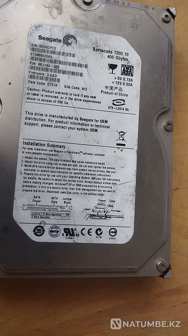 HDD накопитель на 400gb Алматы - изображение 2