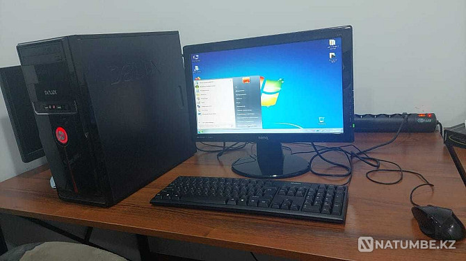 Компьютер в отличном состоянии с монитором 19"; клавиатура; мышь. Алматы - изображение 1