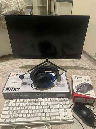 Монитор Клавиатура мышка Наушник Коврик Алматы